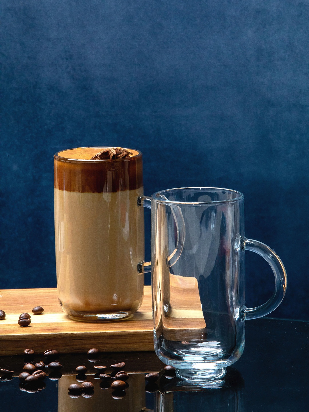 

Pasabahce Transparent Set Of 2 Dishwasher Safe Glass Mugs 270 ml Each