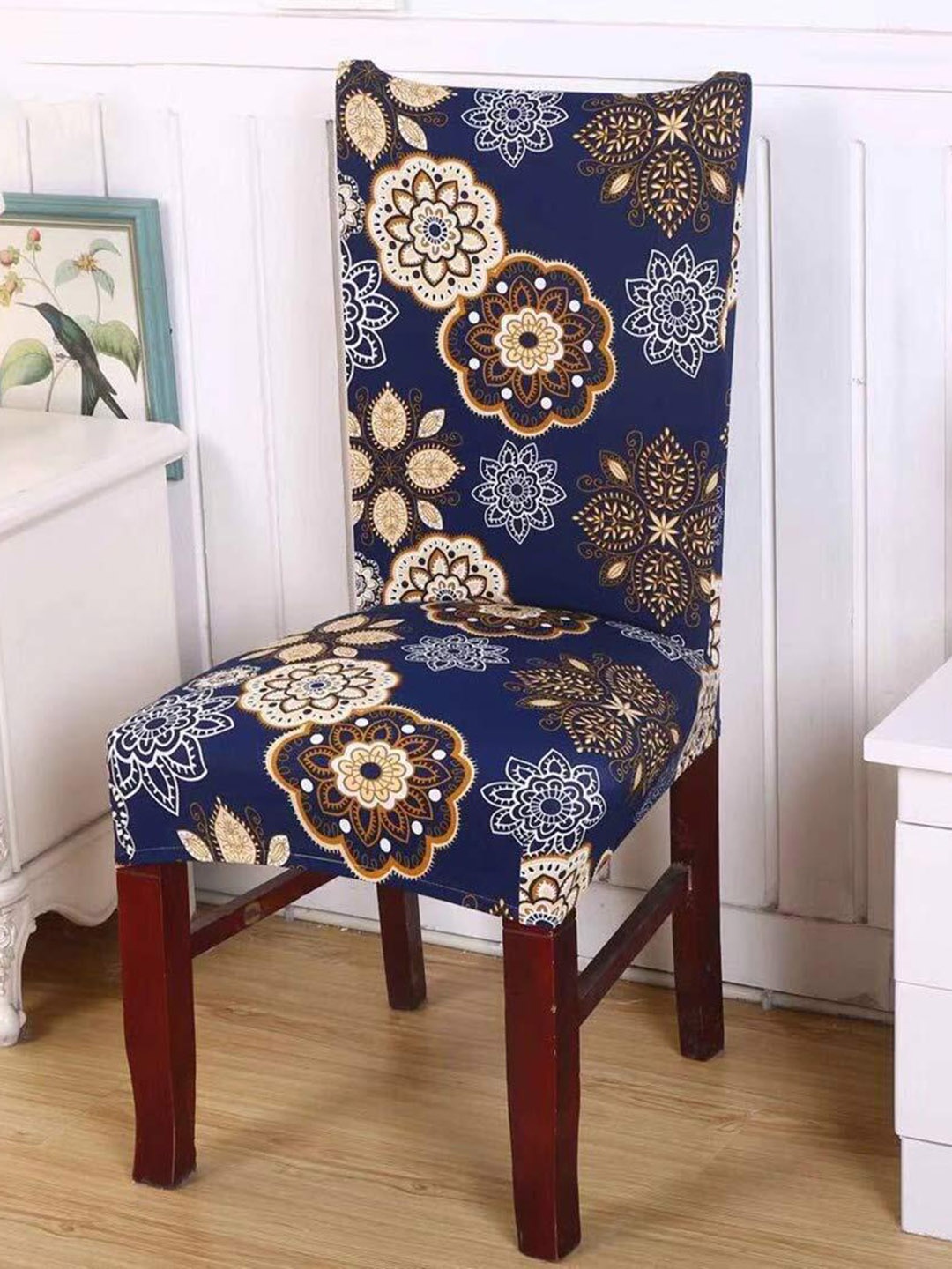 

Styleys Blue Floral Printed Seat Cover