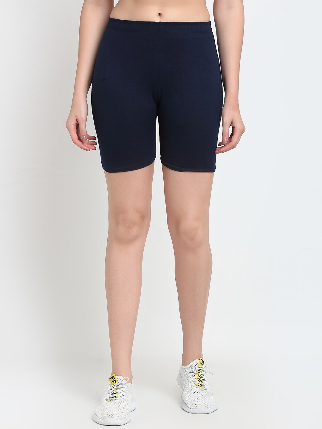 

GRACIT Women Navy Blue Cotton Cycling Sports Shorts