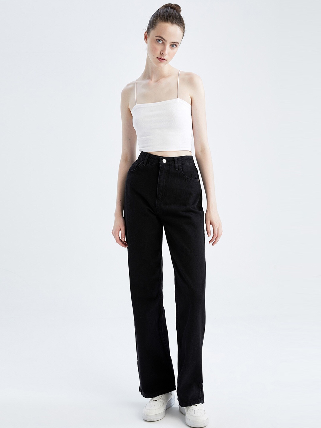 

DeFacto Women Black Cotton Trousers