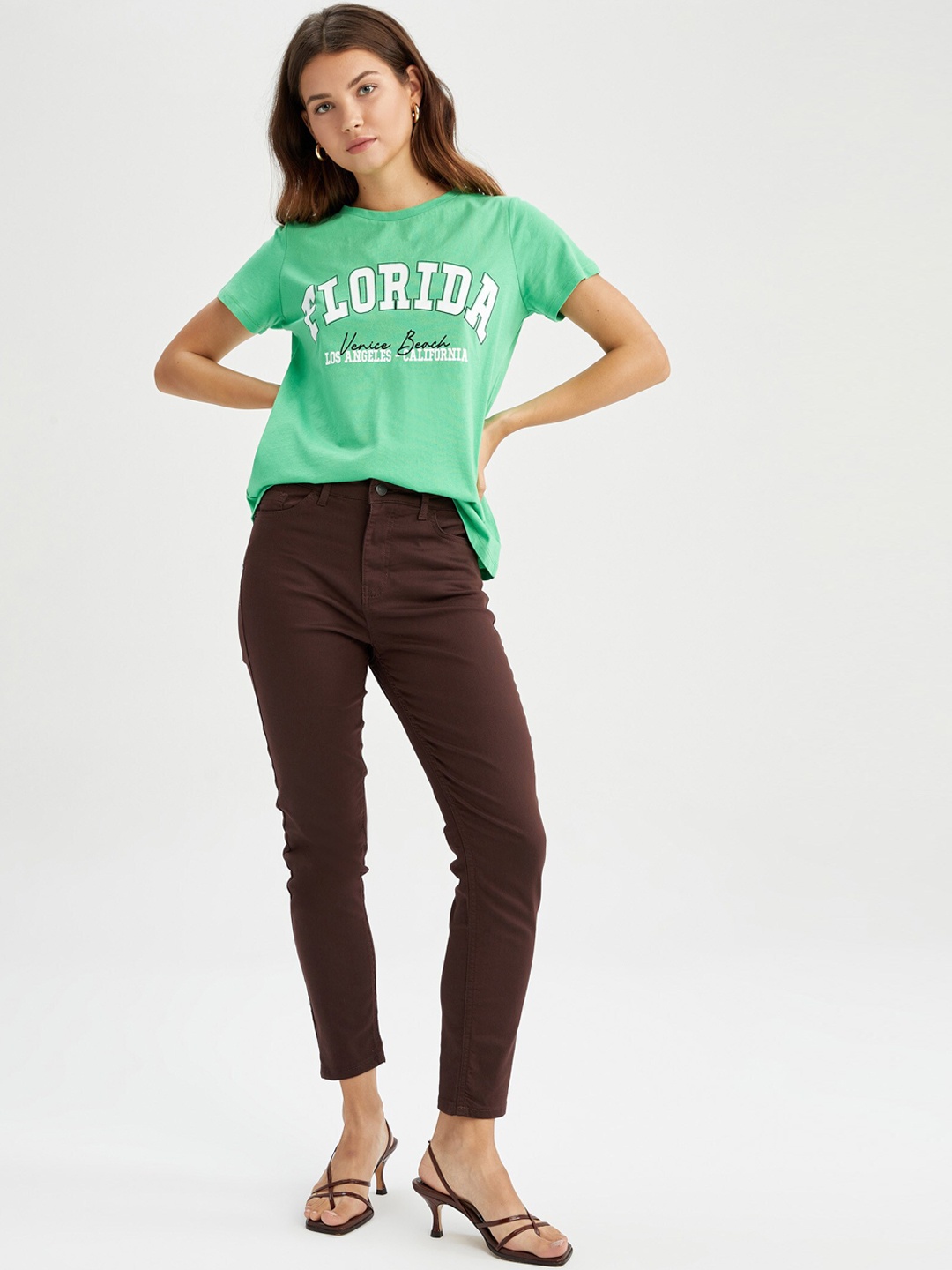 

DeFacto Women Brown Chinos Trousers