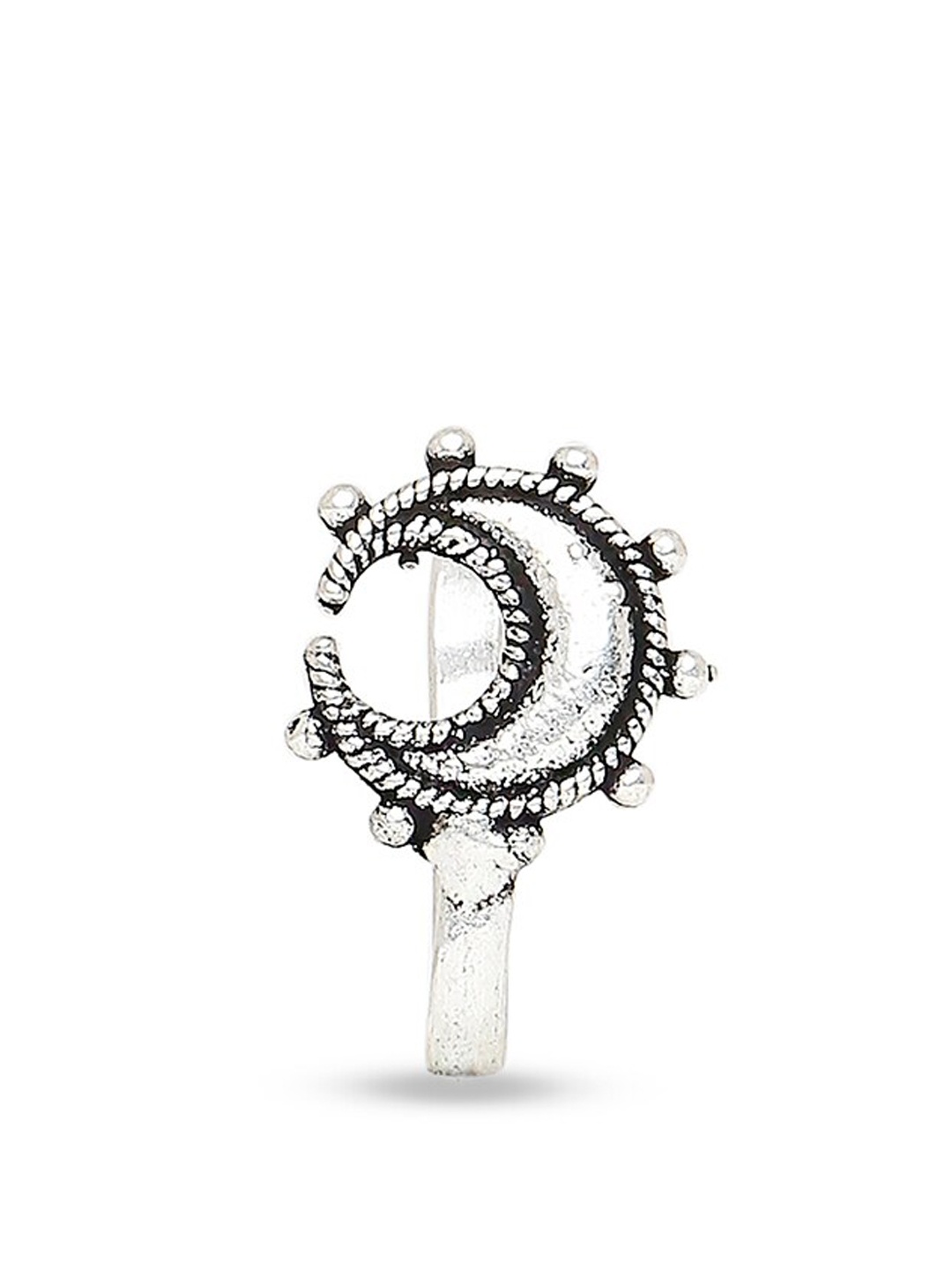 

OOMPH Silver-Toned Moon Shape Nosepin