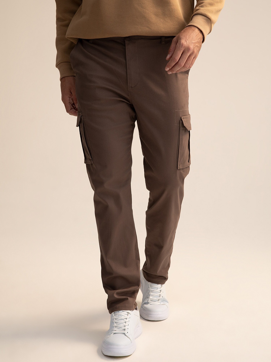

DeFacto Men Brown Chinos Cotton Trousers