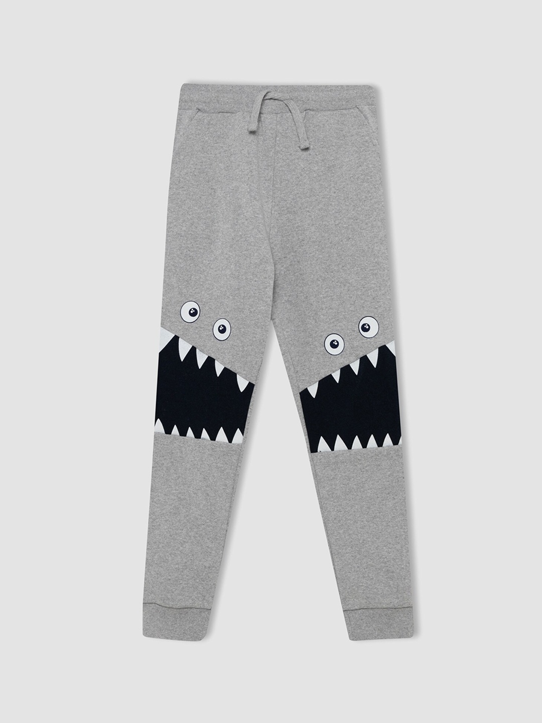 

DeFacto Boys Grey Printed Joggers Trousers