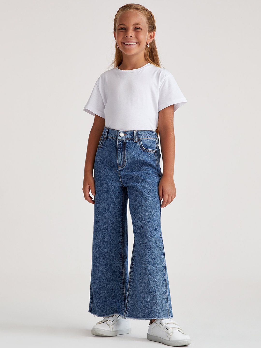 

DeFacto Girls Blue Wide Leg Jeans