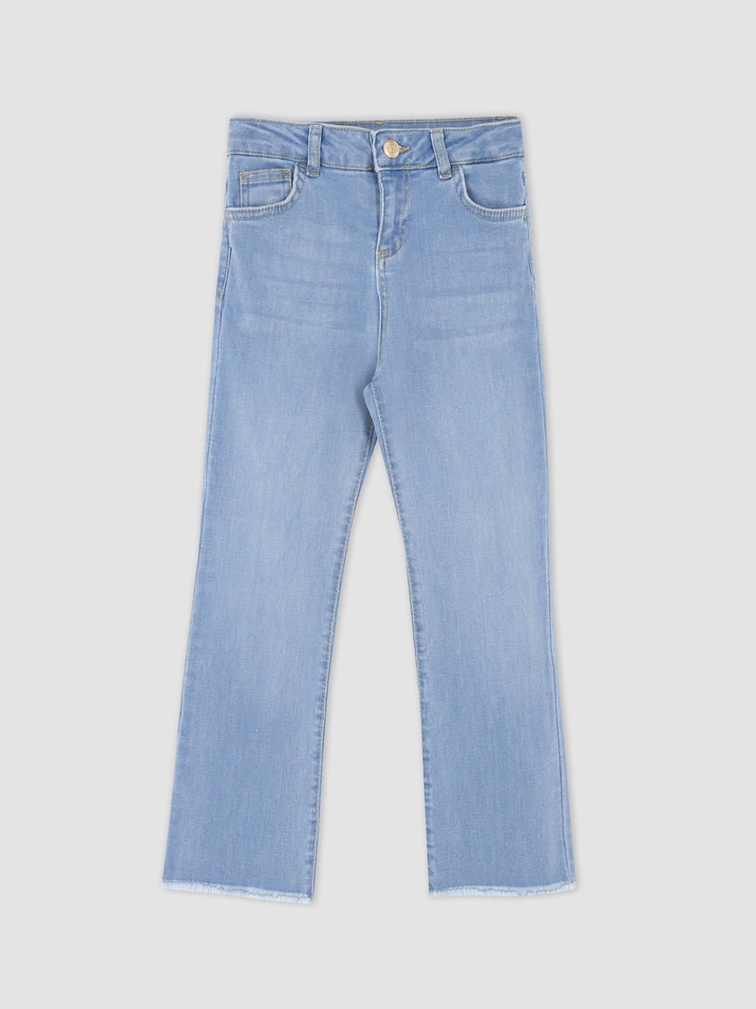 

DeFacto Girls Blue High-Rise Light Fade Jeans