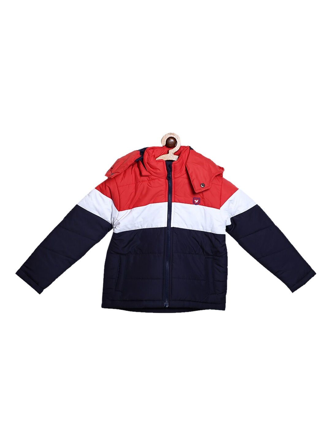 

612League Boys Blue Red Colourblocked Bomber Jacket