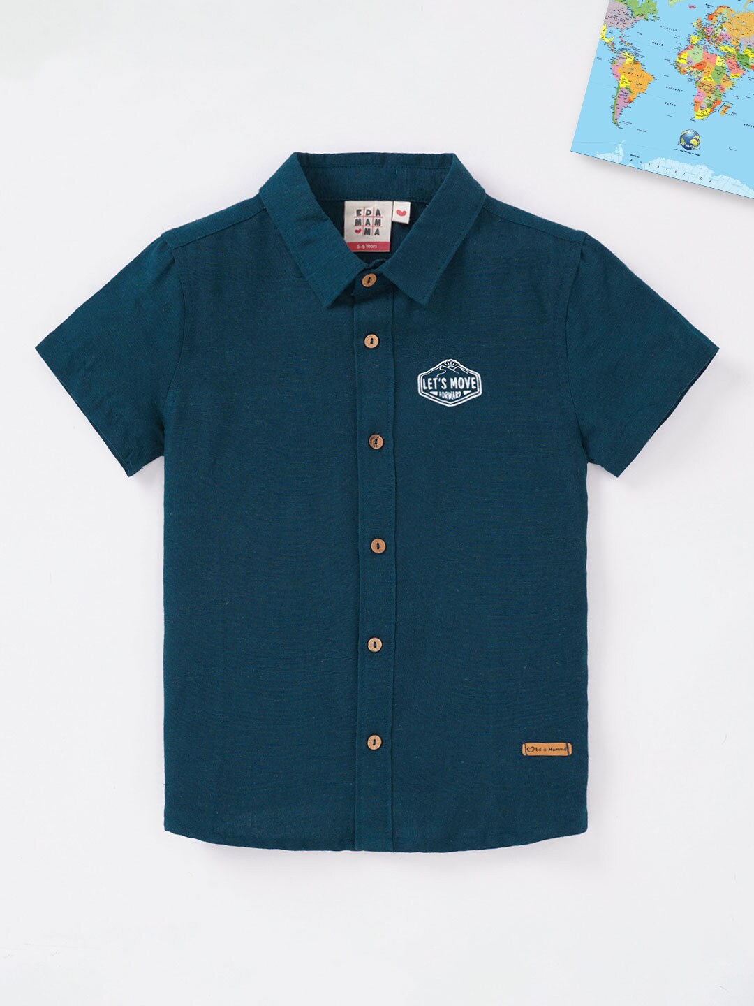 

Ed-a-Mamma Boys Blue Casual Shirt