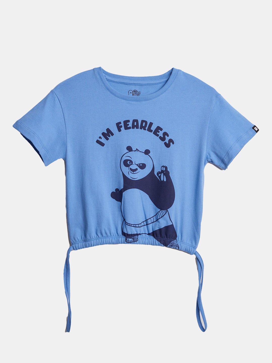 

The Souled Store Girls Blue Kung Fu Panda Pure Cotton Printed T-shirt