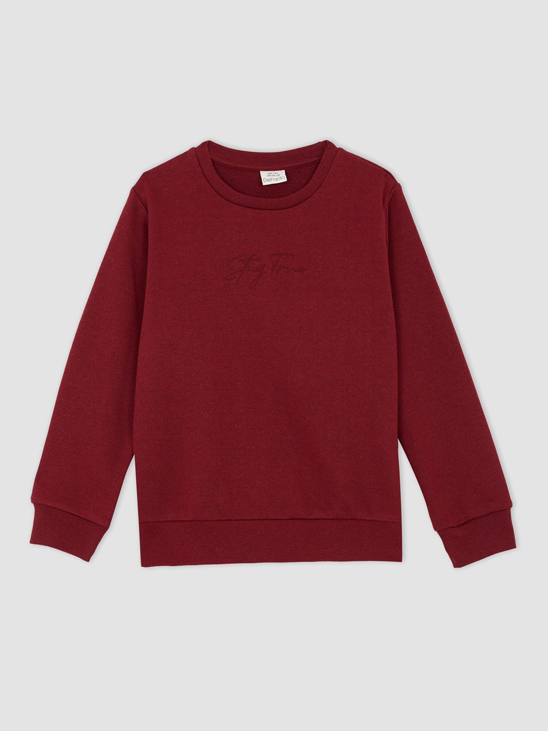 

DeFacto Boys Maroon Round Neck Sweatshirt