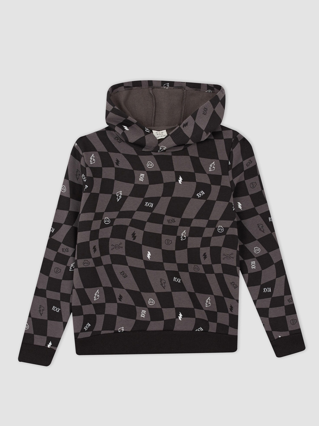 

DeFacto Boys Black Printed Sweatshirt