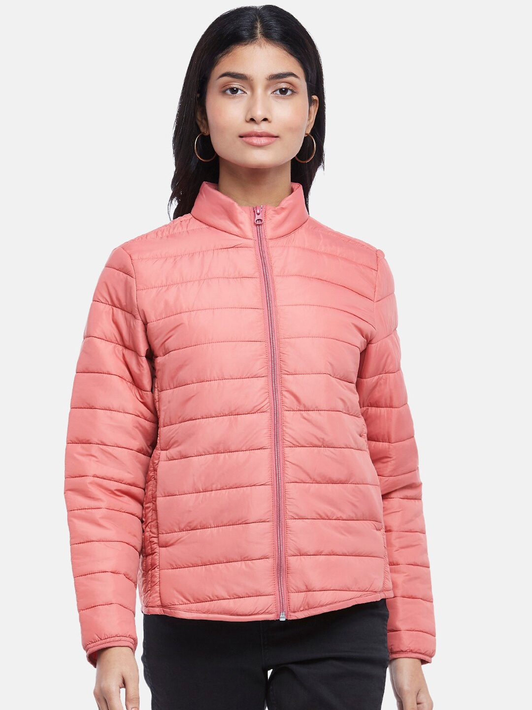 

Honey by Pantaloons Women Peach-Coloured Padded Jacket