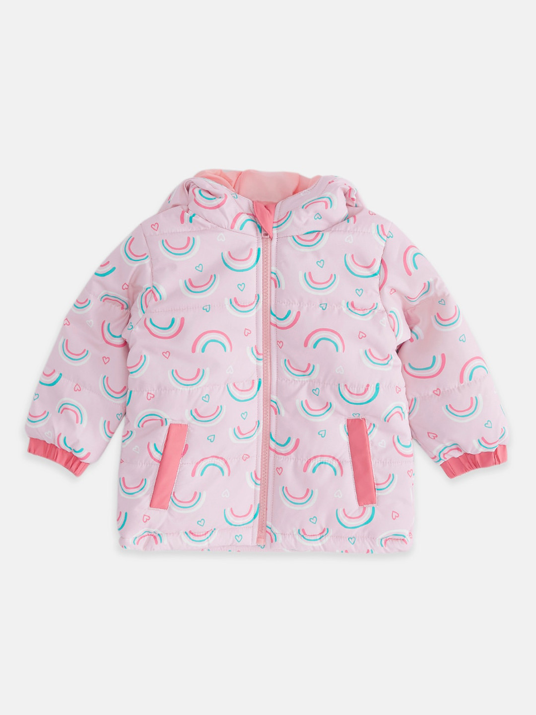 

Pantaloons Baby Girls Pink Blue Tailored Jacket