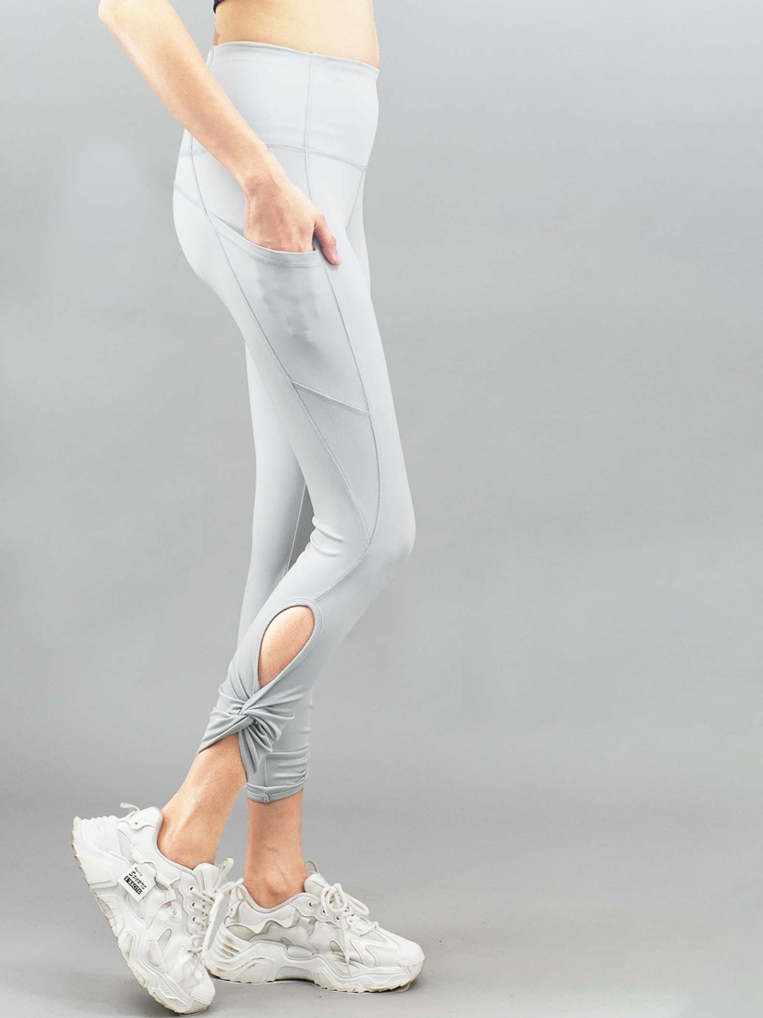 

NEU LOOK FASHION Women Grey High Waist Dry-Fit Tights