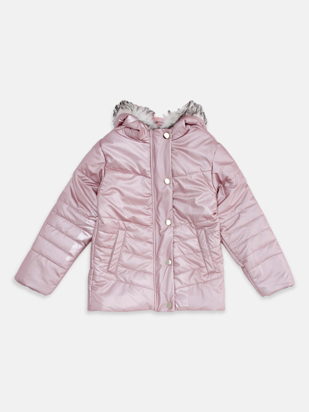

Pantaloons Junior Girls Pink Padded Jacket