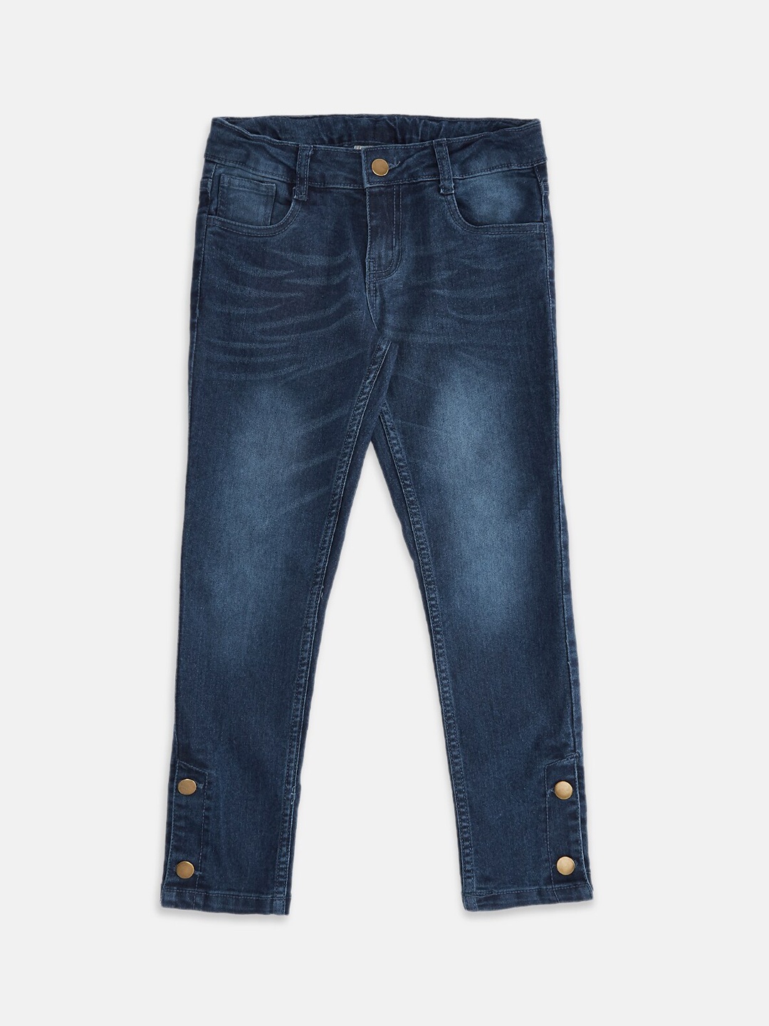 

Pantaloons Junior Girls Blue Low Distress Heavy Fade Jeans