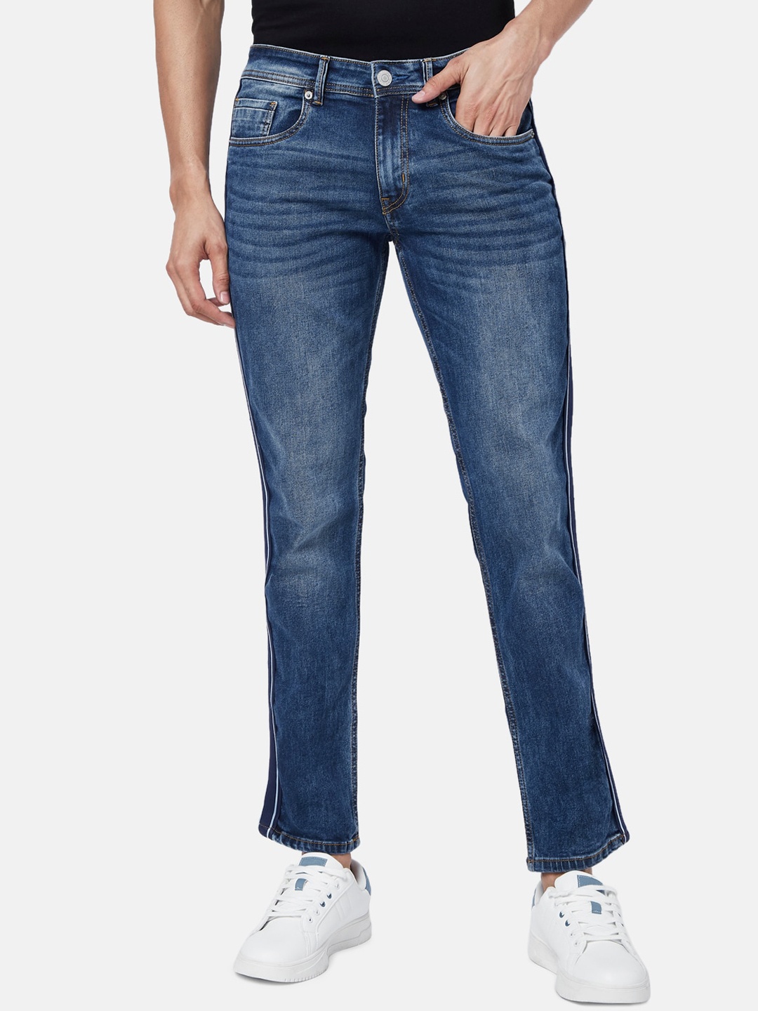 

People Men Blue Slim Fit Heavy Fade Jeans