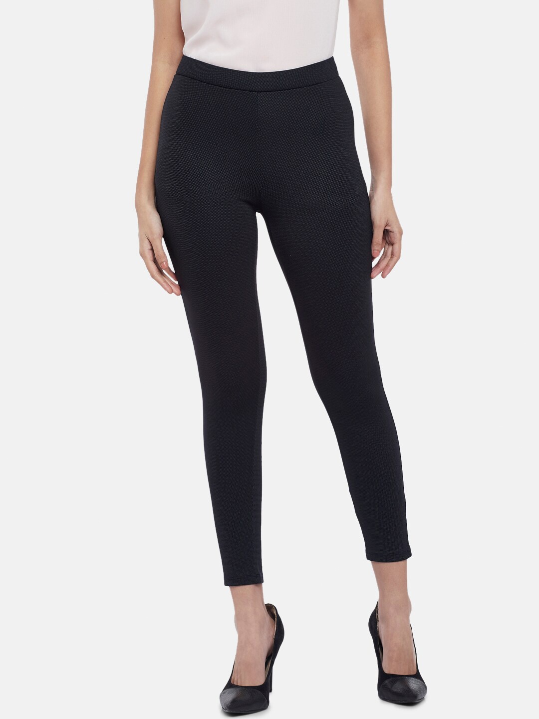 

Annabelle by Pantaloons Women Navy Blue Skinny Fit Treggings