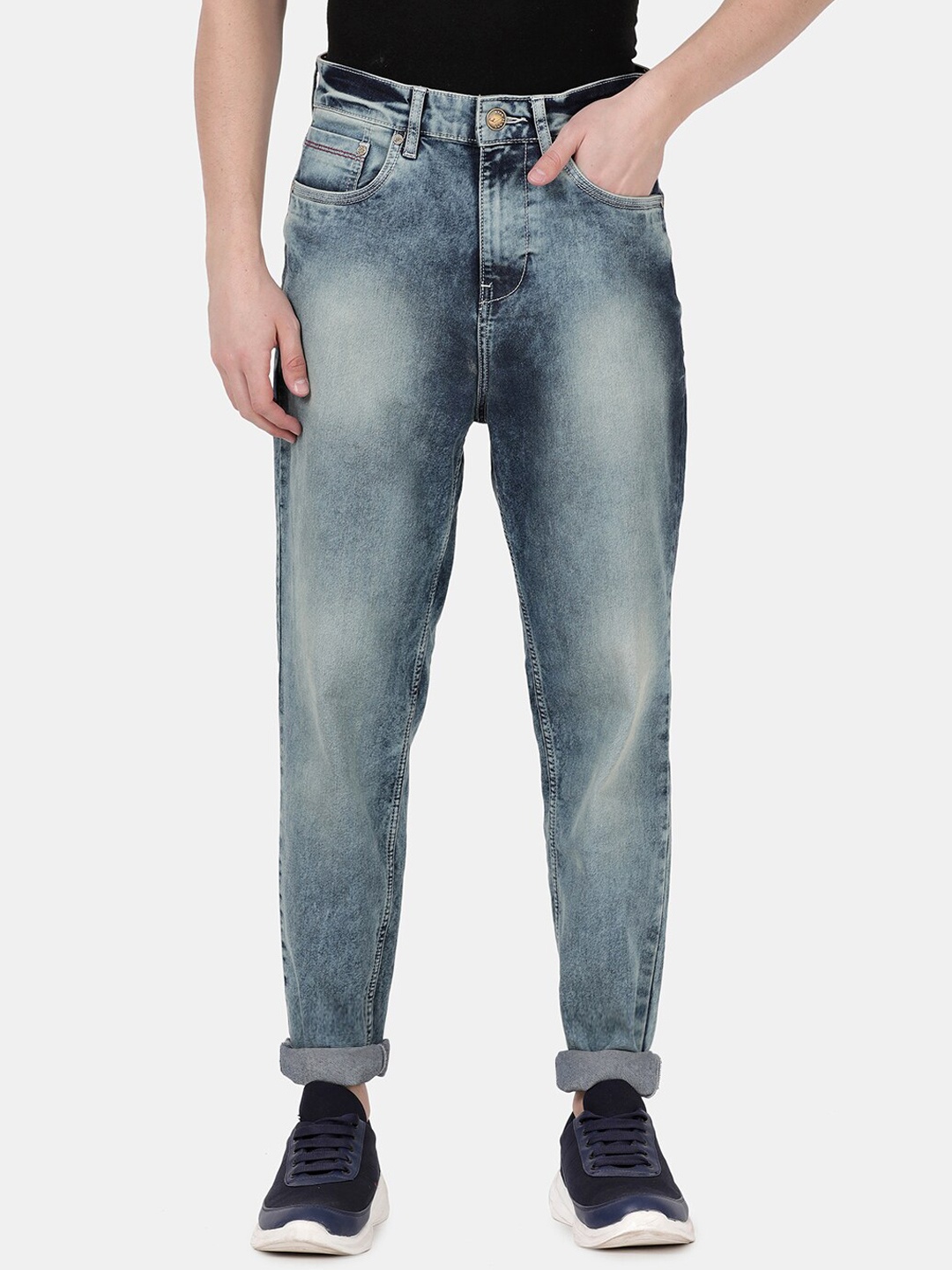

Llak Jeans Men Blue Relaxed Fit Heavy Fade Jeans