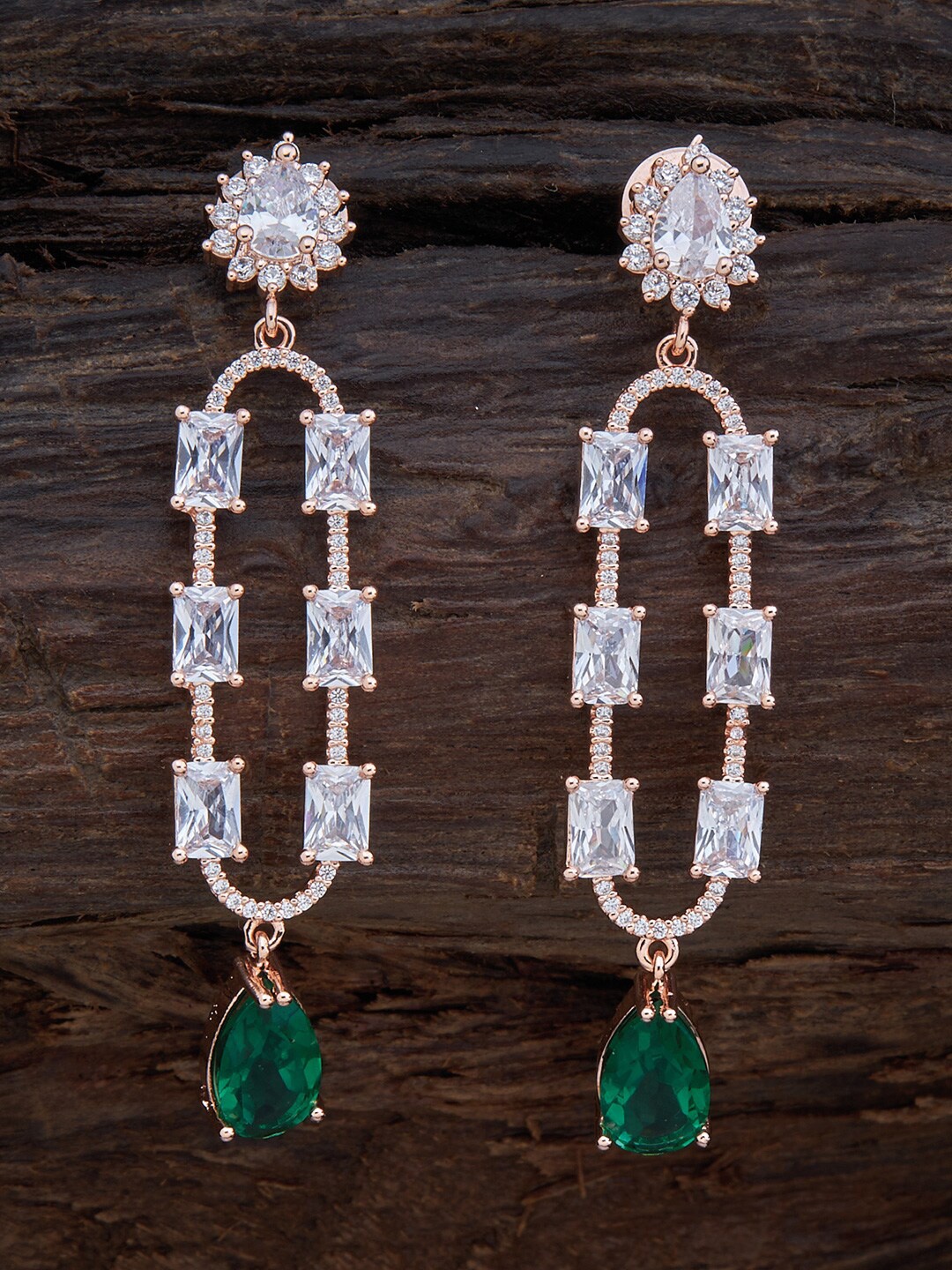 

Kushal's Fashion Jewellery Women Green Contemporary Drop Earrings