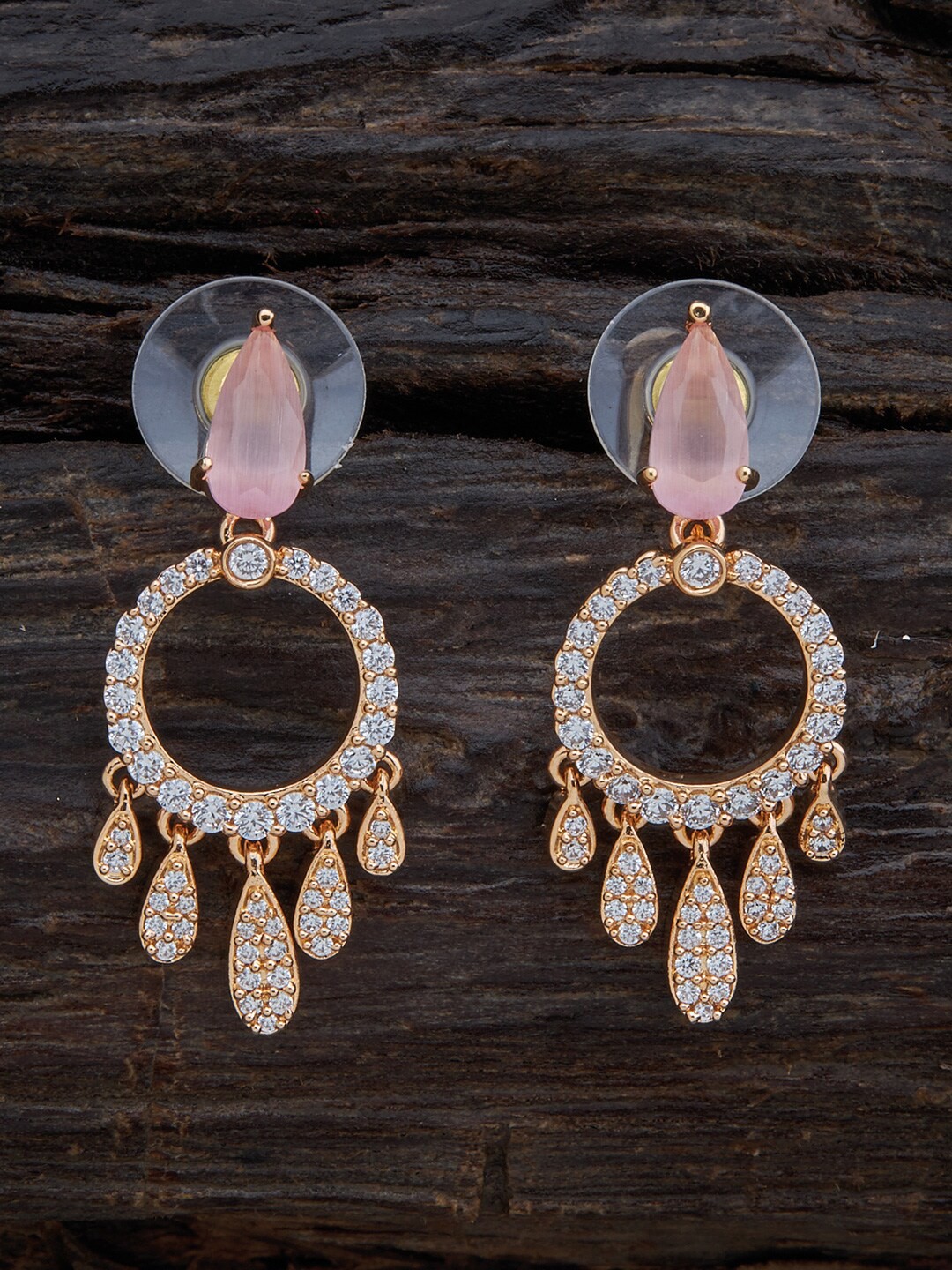 

Kushal's Fashion Jewellery Women Pink Circular Drop Earrings
