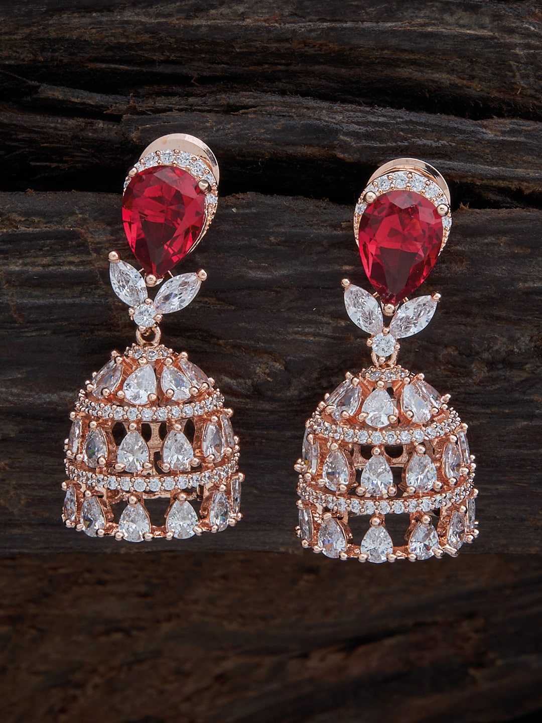 

Kushal's Fashion Jewellery Green Dome Shaped Cubic Zirconia Drop Earrings