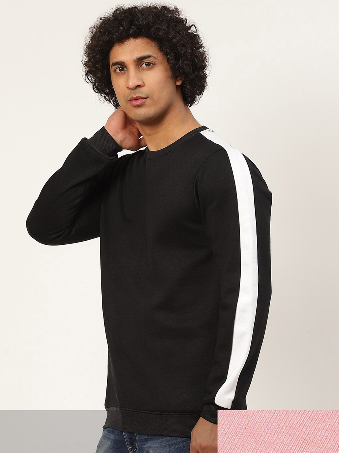 

Kushi Flyer Men Pack of 2 Peach & Black Solid Sweatshirt