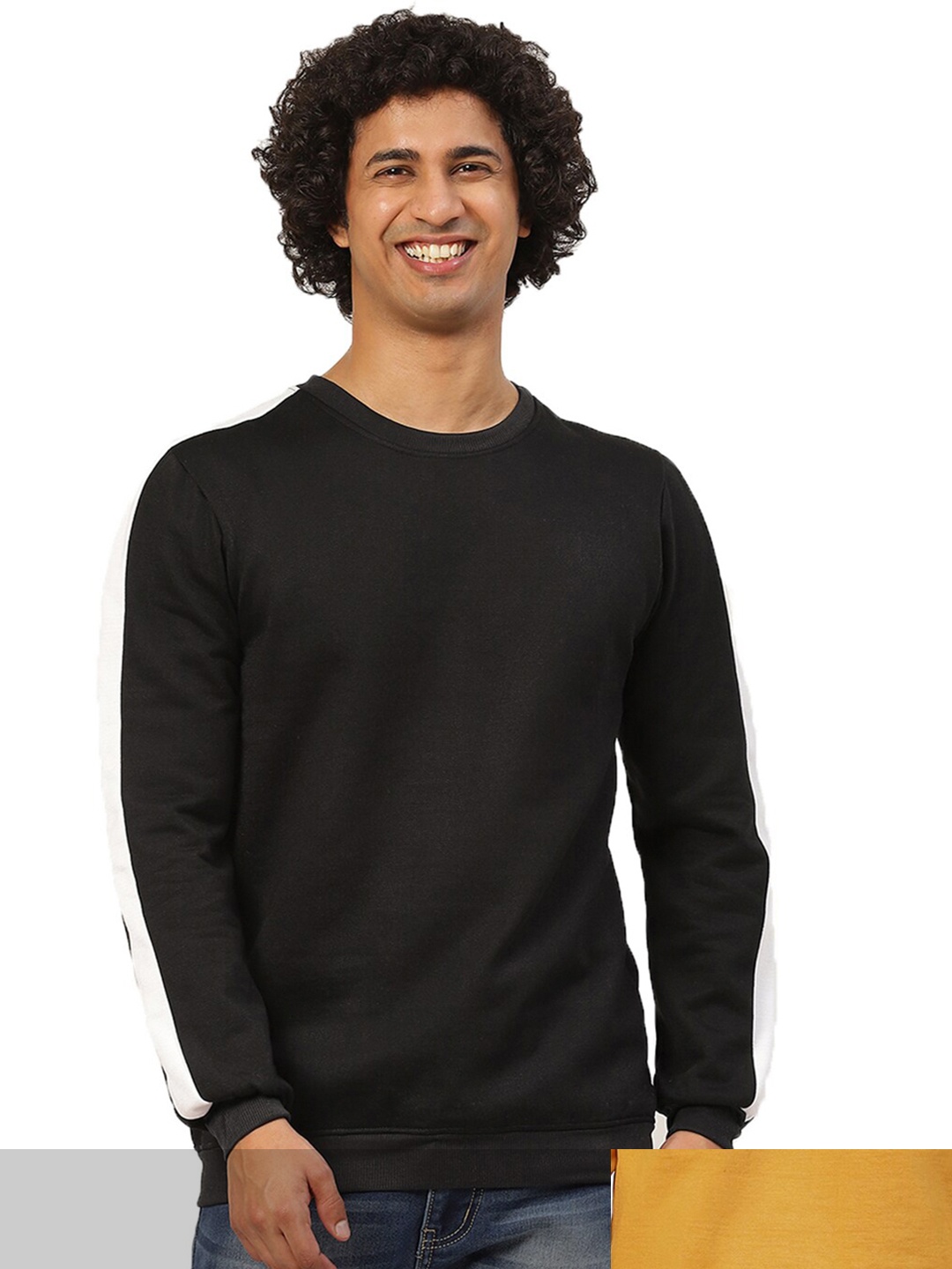 

Kushi Flyer Men Black Solid Sweatshirt