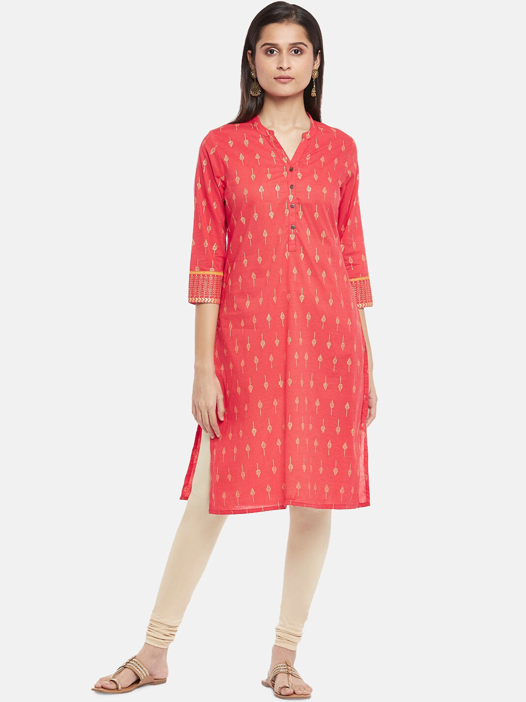 

RANGMANCH BY PANTALOONS Women Fuchsia Ethnic Motifs Printed Kurta