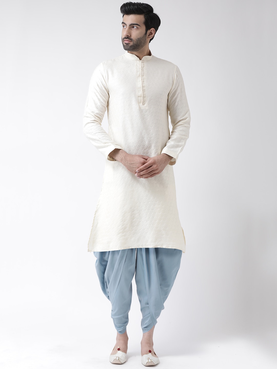 

KISAH Men Off White Kurta with Dhoti Pants