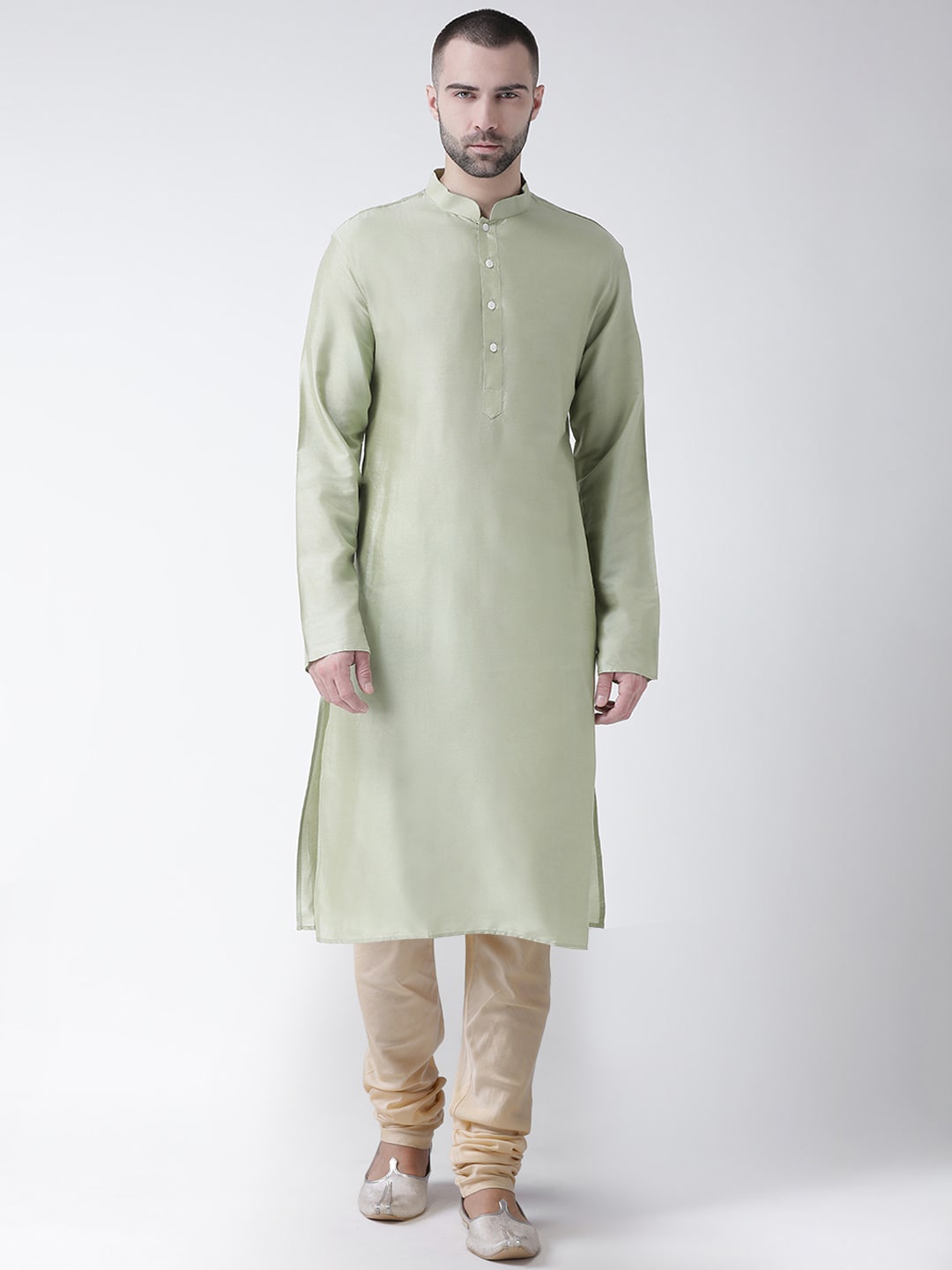 

KISAH Men Green Kurta with Churidar