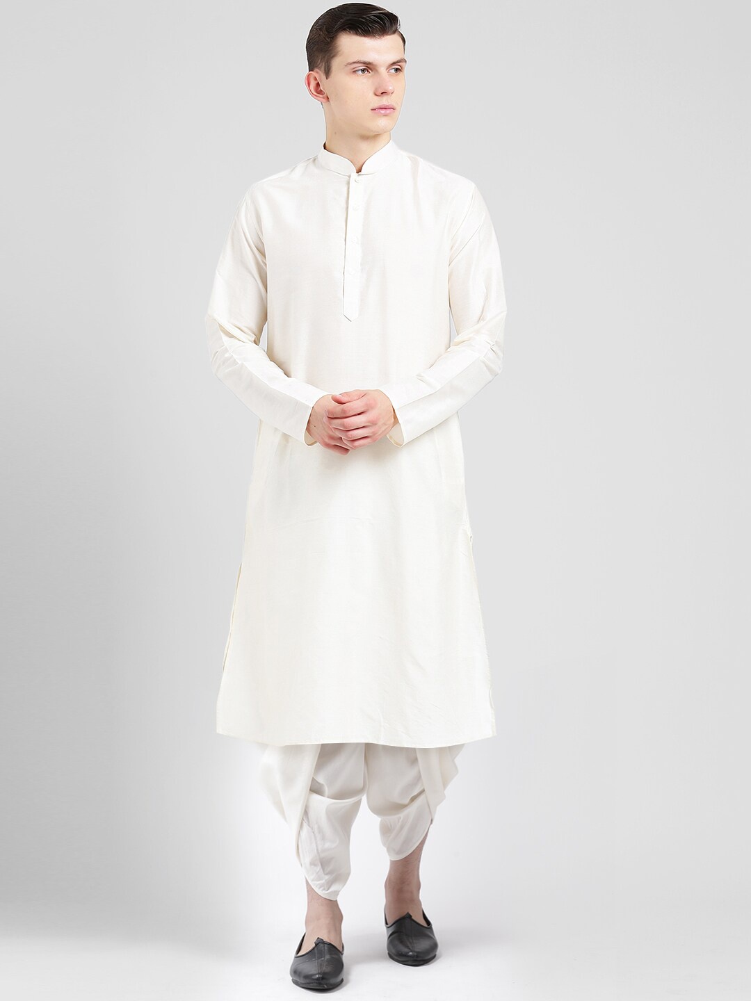 

KISAH Men Cream-Coloured Kurta with Dhoti Pants
