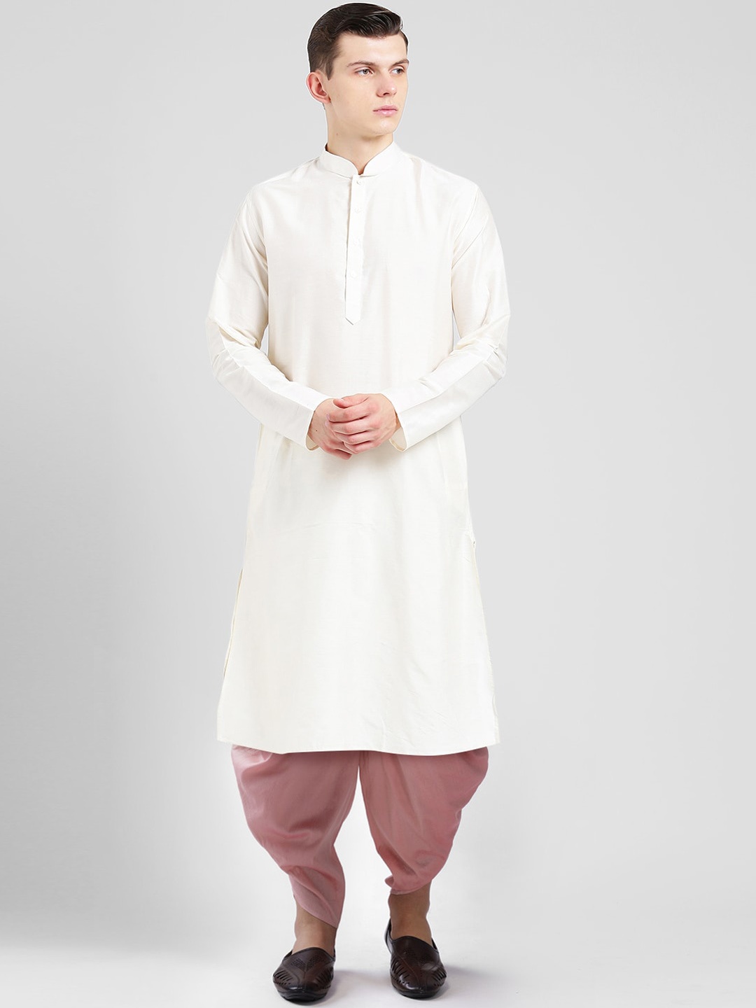 

KISAH Men Cream-Coloured Kurta with Dhoti Pants