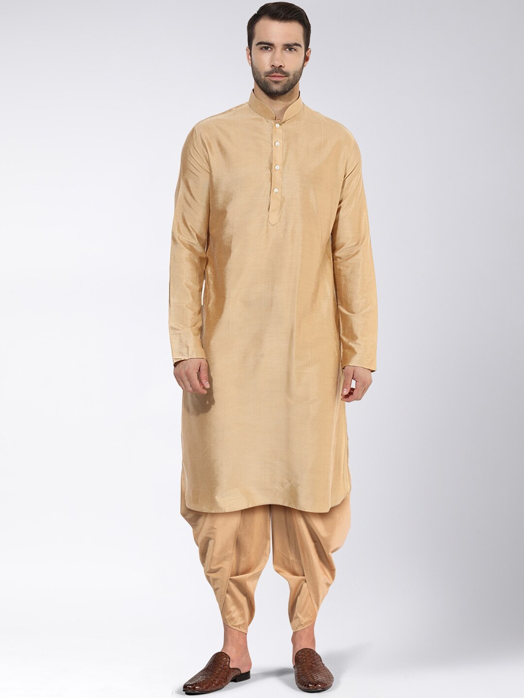 

KISAH Men Beige Kurta with Dhoti Pants