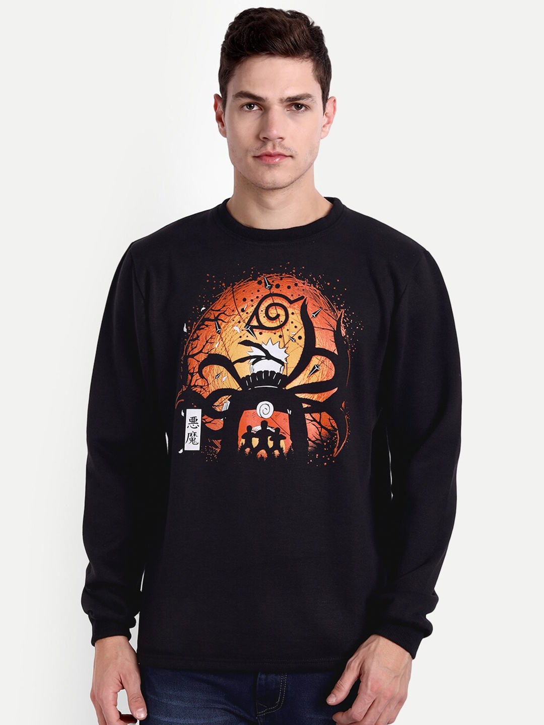 

COMICSENSE Naruto Anime Printed Sweatshirt, Black