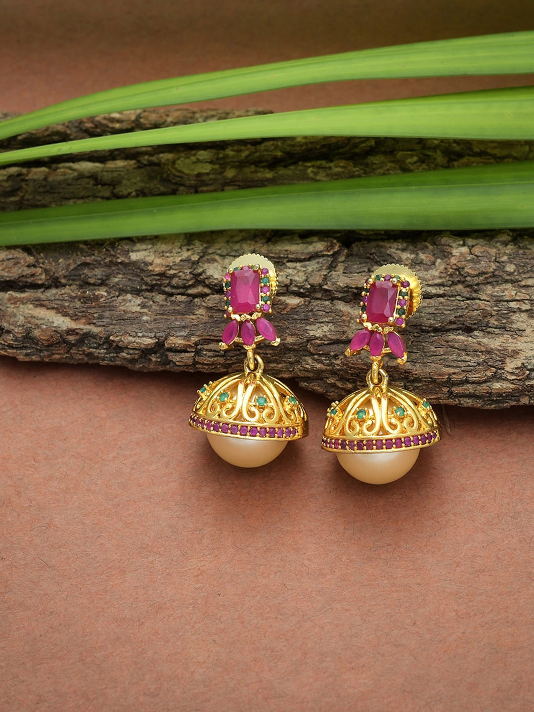

Voylla Gold Plated Classic Drop Earrings