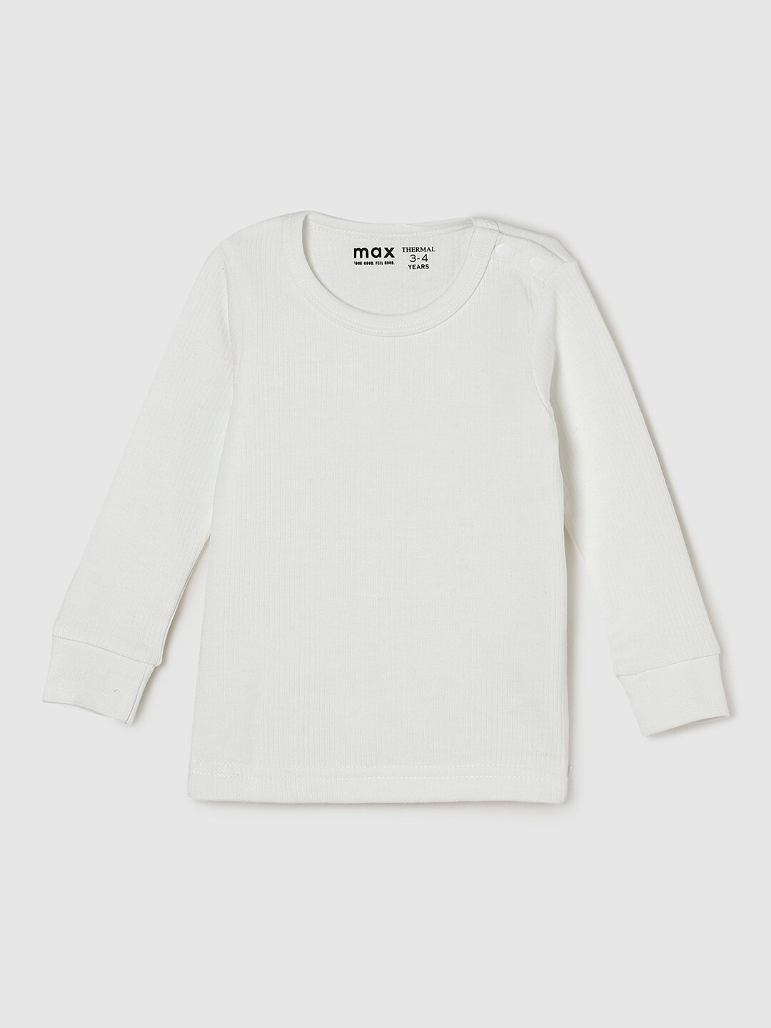 

max Boys Off White Long Sleeves T-shirt