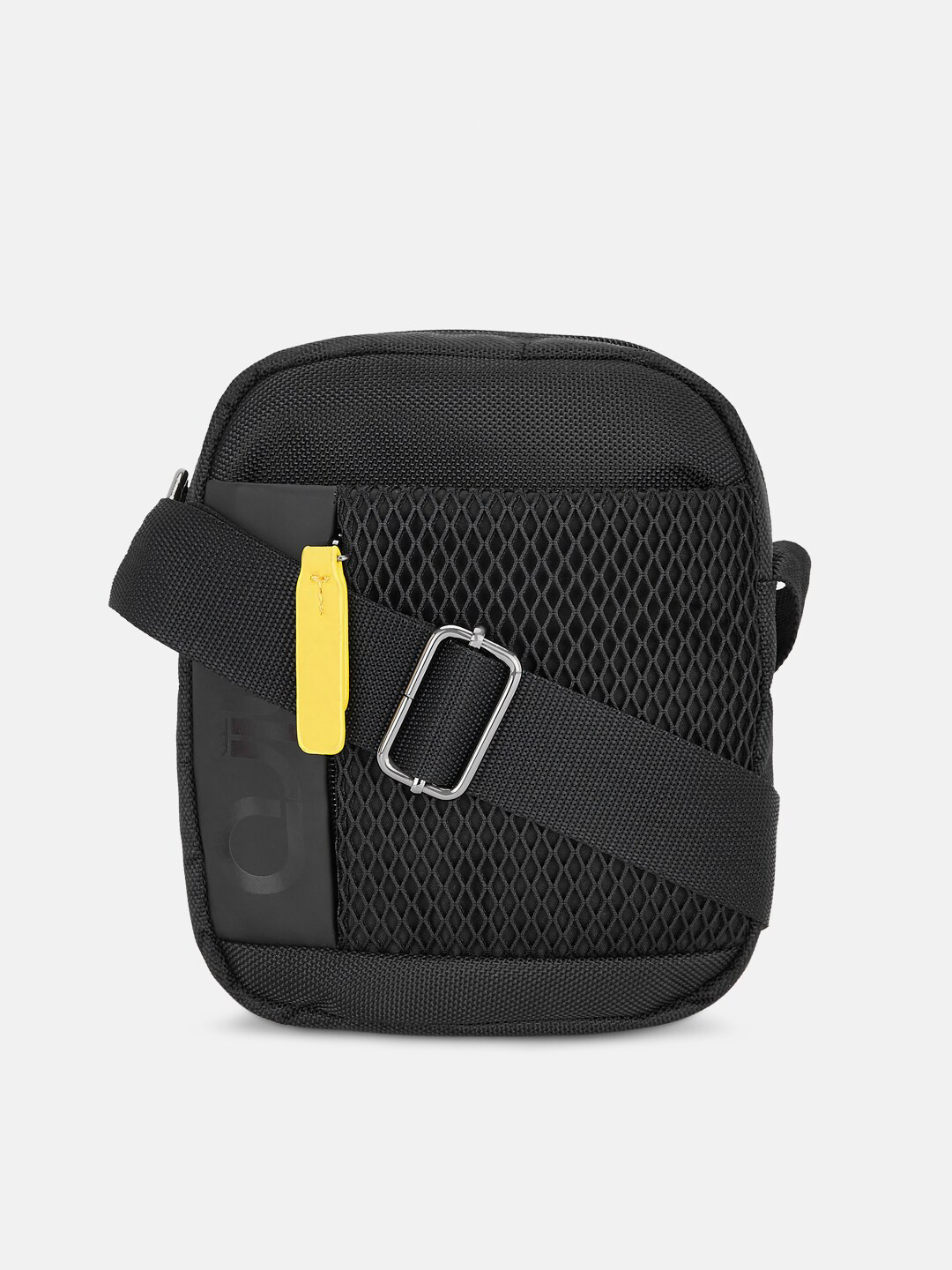 

Ajile by Pantaloons Men Black & Yellow Messenger Bag