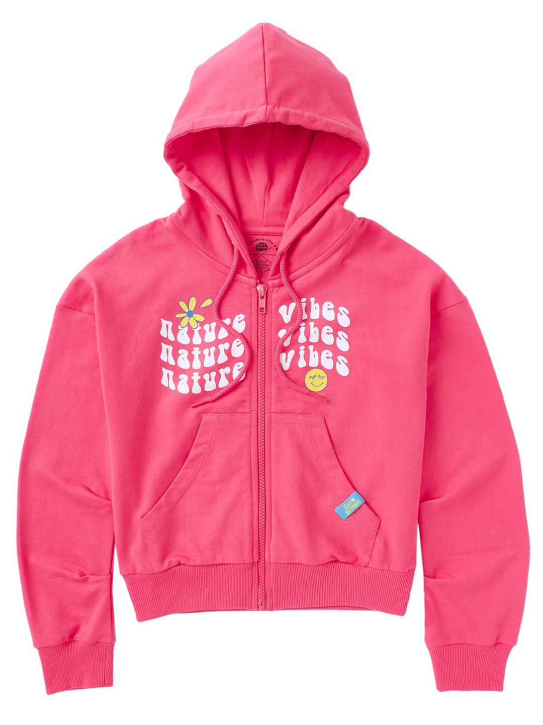 

Cub McPaws Girls Pink & White Printed Hooded Sweatshirt