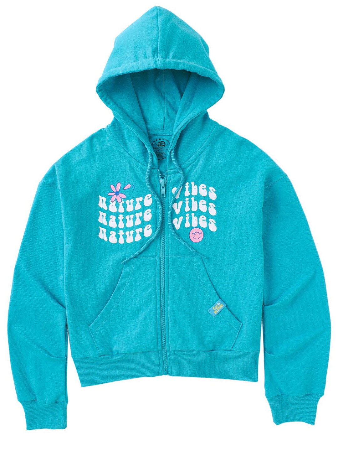 

Cub McPaws Girls Blue Printed Hooded Sweatshirt
