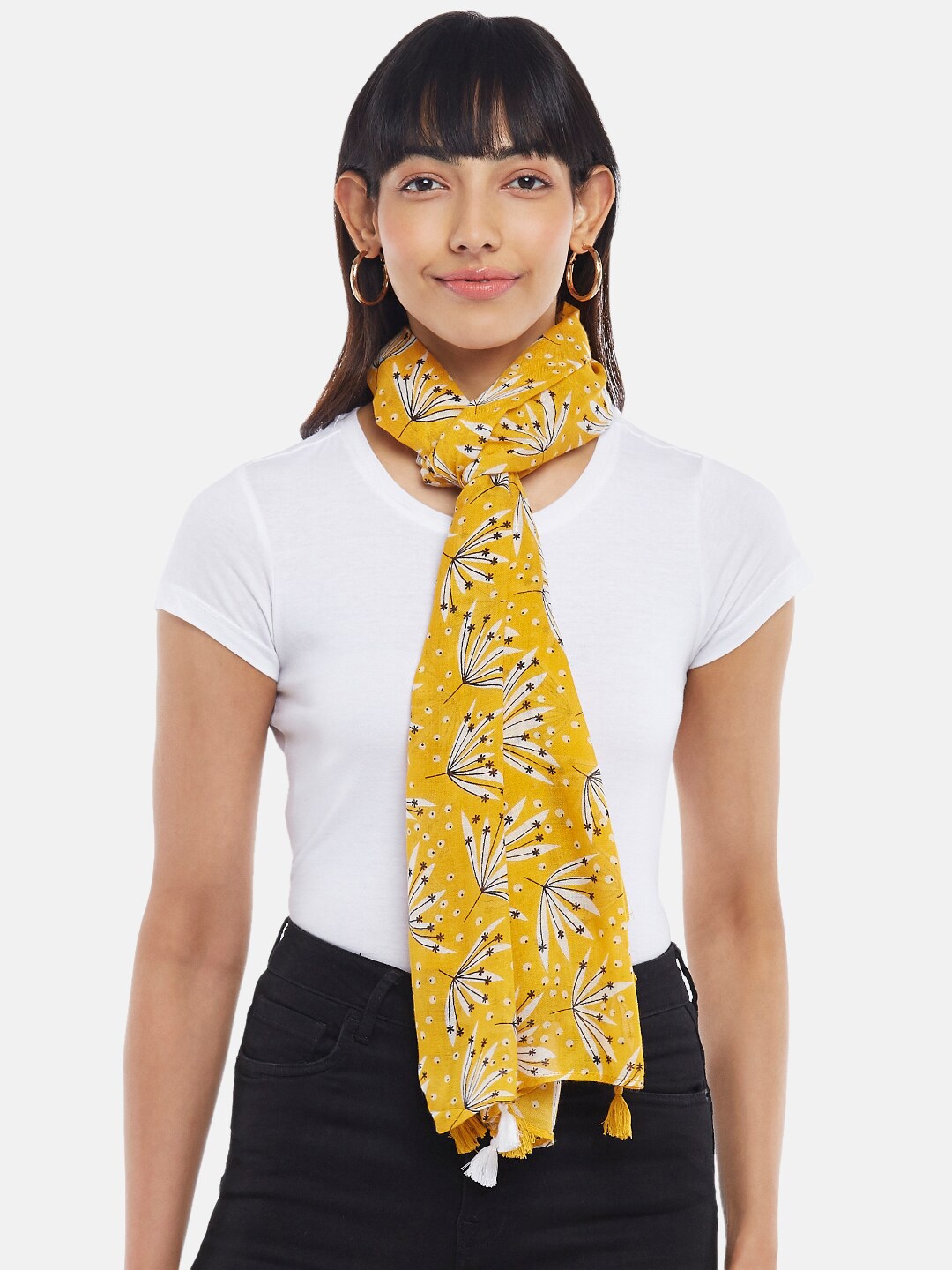 

Honey by Pantaloons Women Printed Scarf, Yellow