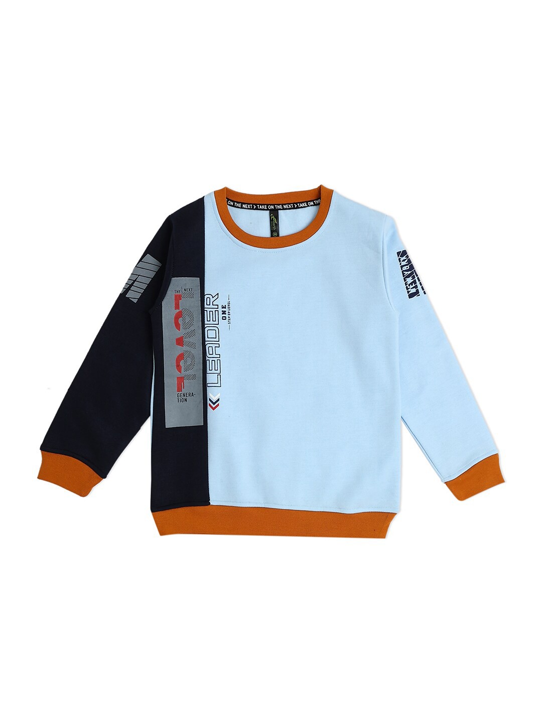 

earth conscious Boys Blue & Black Colourblocked Sweatshirt