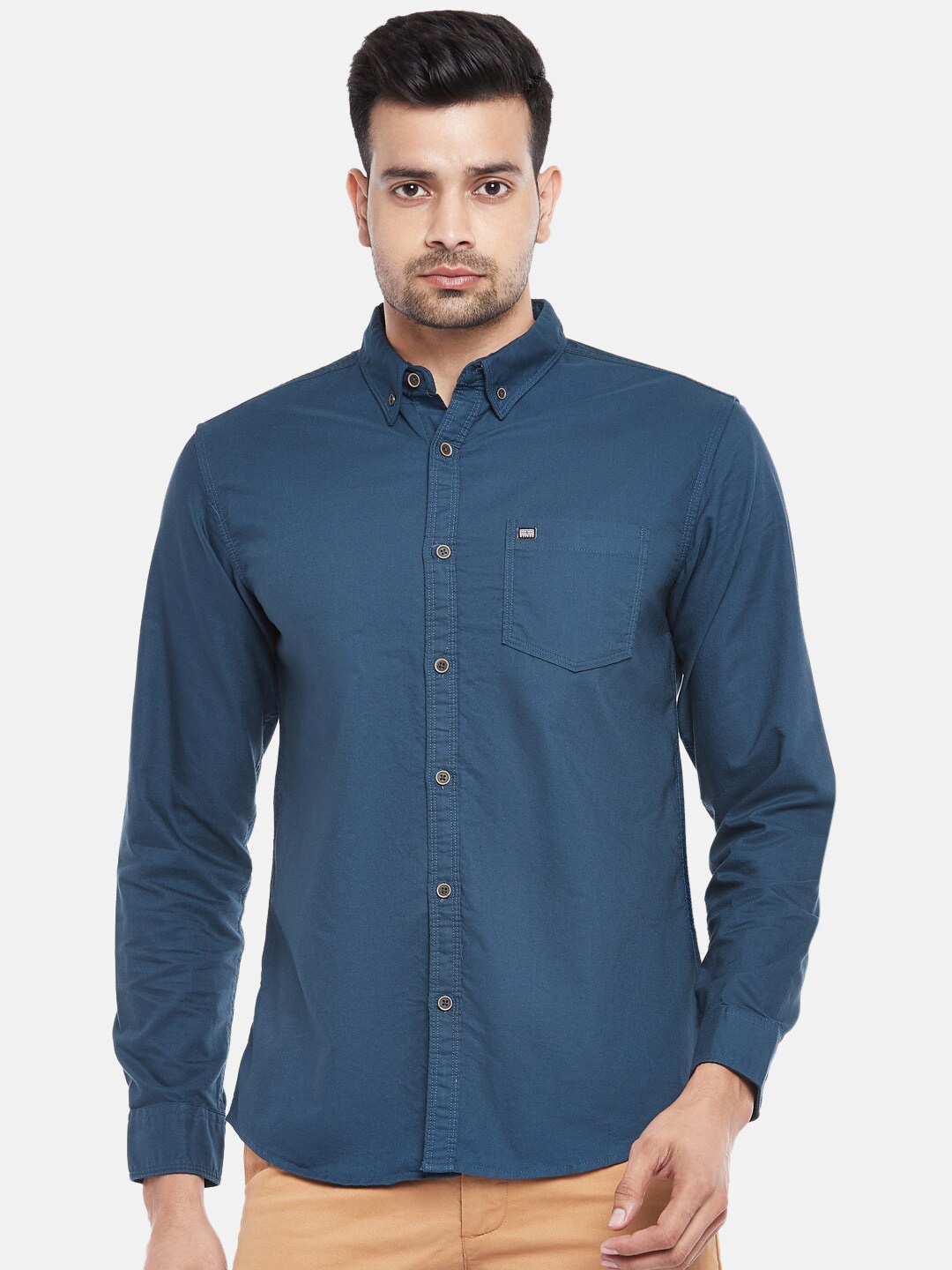 

BYFORD by Pantaloons Men Teal Casual Shirt