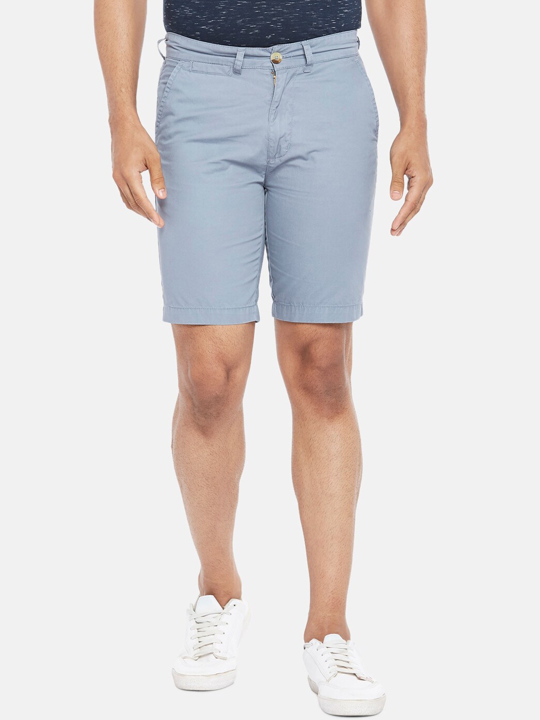 

BYFORD by Pantaloons Men Grey Slim Fit Chino Shorts