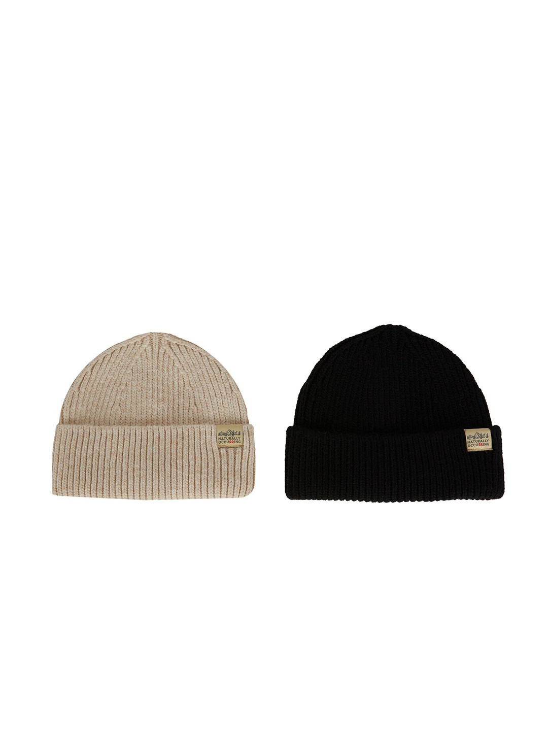 

DeFacto Men Black & Beige Beanie