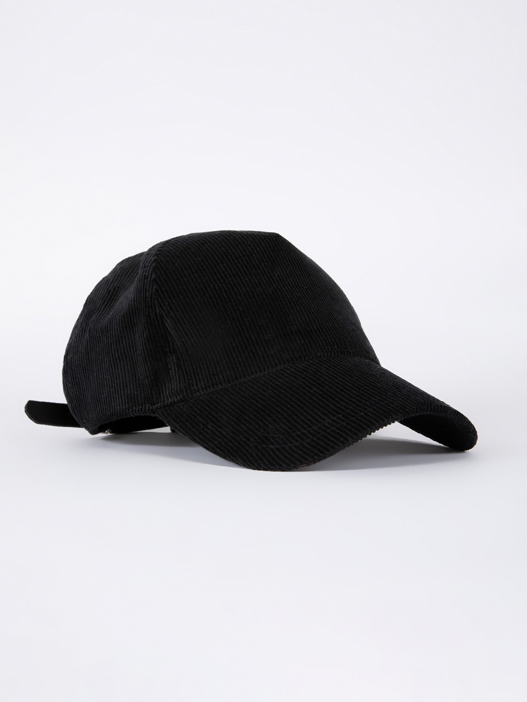 

DeFacto Men Black Solid Pure Cotton Baseball Cap