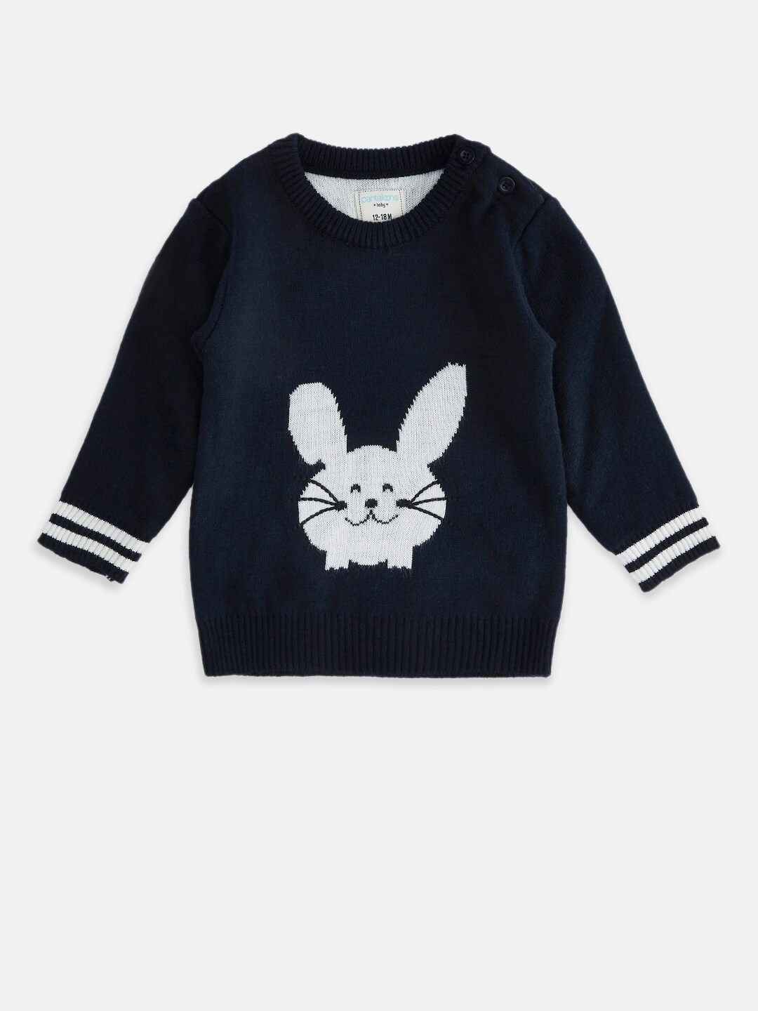 

Pantaloons Baby Boys Navy Blue & White Printed Pullover