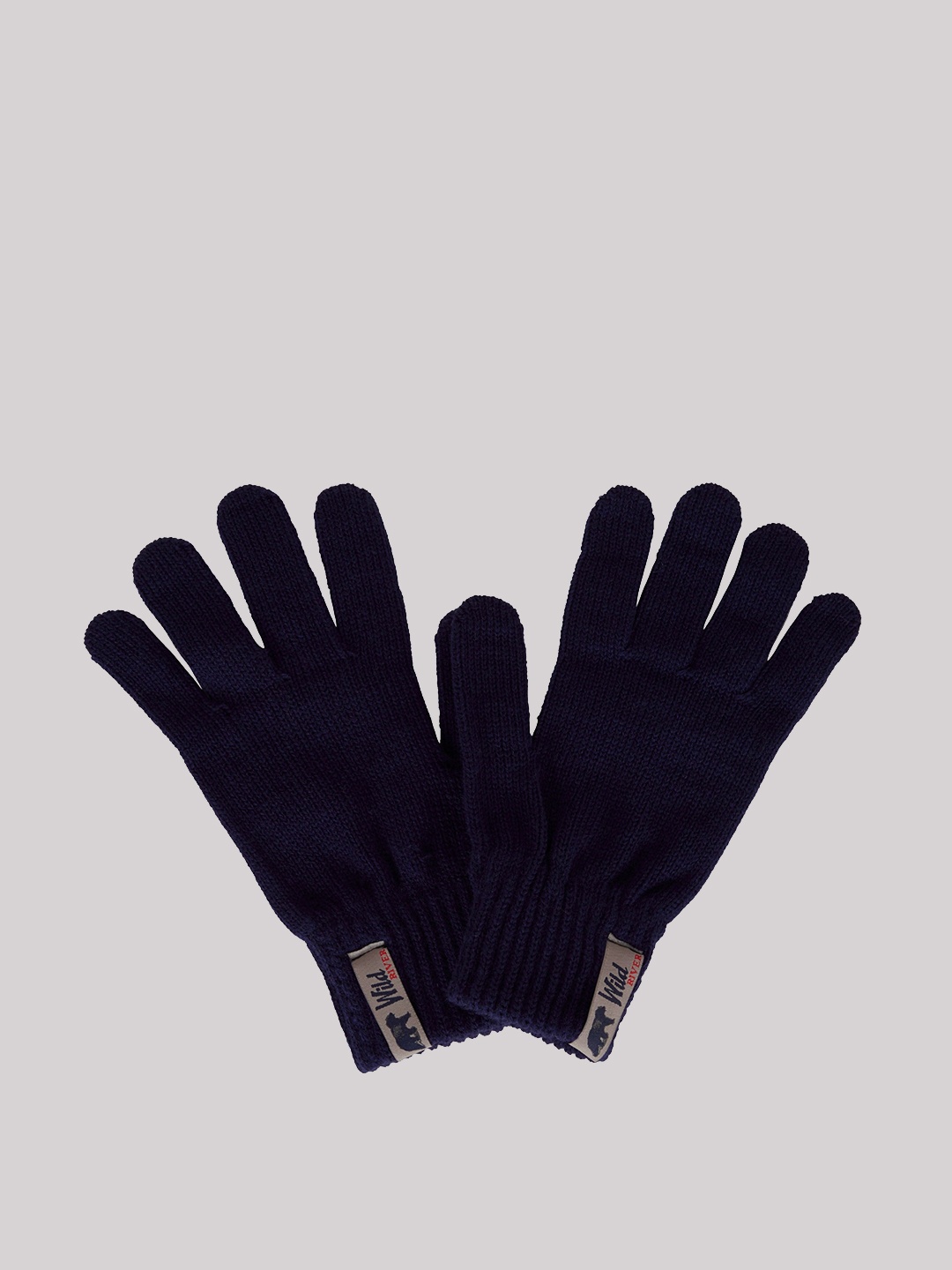 

DeFacto Men Navy Blue Solid Gloves