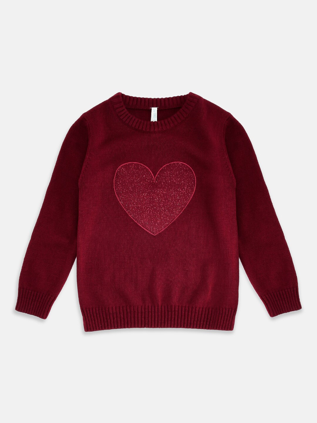 

Pantaloons Junior Girls Red Cable Knit Pullover