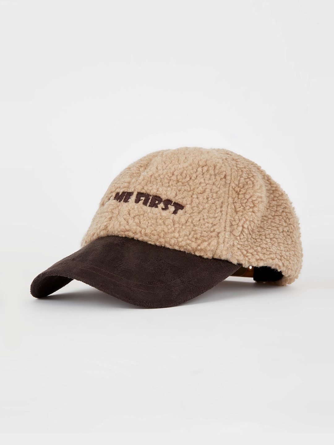 

DeFacto Women Beige Self-Design Flat Cap Hat, Brown